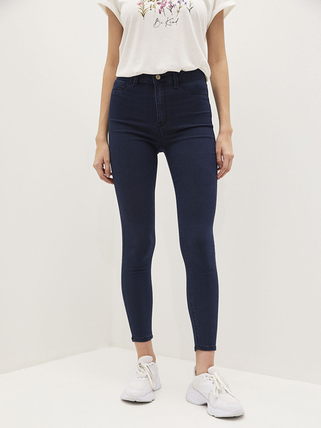 İndigo Yüksek Bel Jüpiter Süper Skinny Fit Kadın Jean Pantolon-2