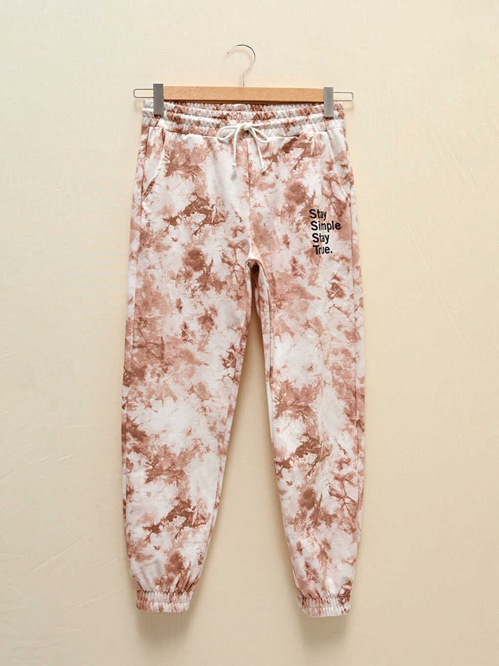 Pantalon de survêtement pour Femmes avec slogan imprimé et taille élastique-4