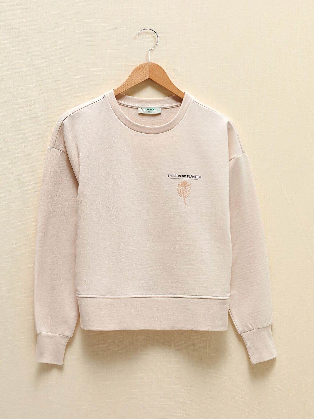 Sweat-shirt à manches longues imprimé avec slogan et col rond pour Femmes-5