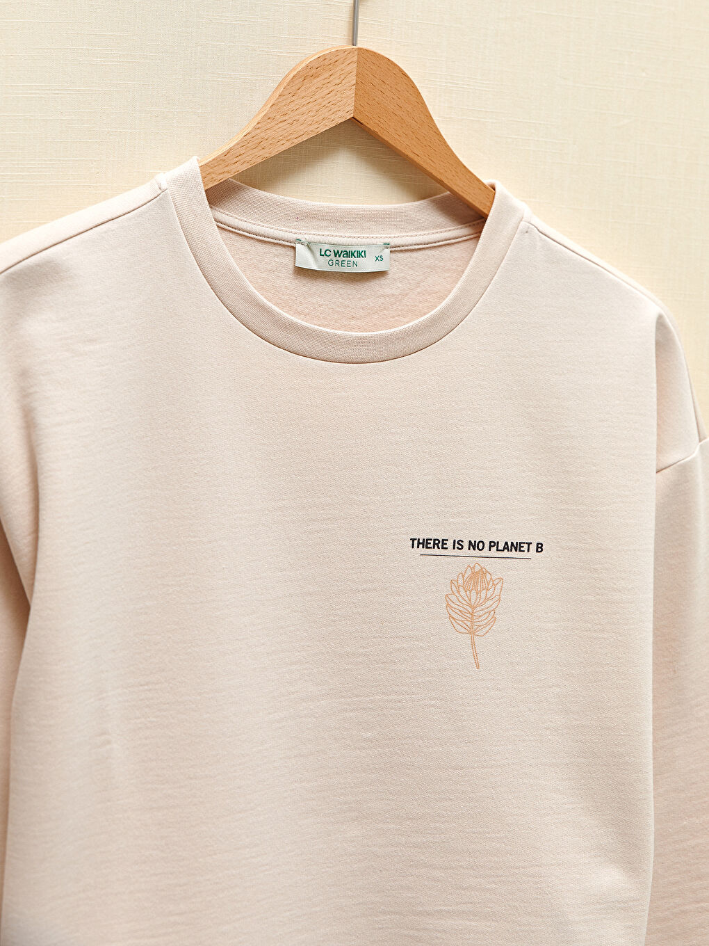 Sweat-shirt à manches longues imprimé avec slogan et col rond pour Femmes-7