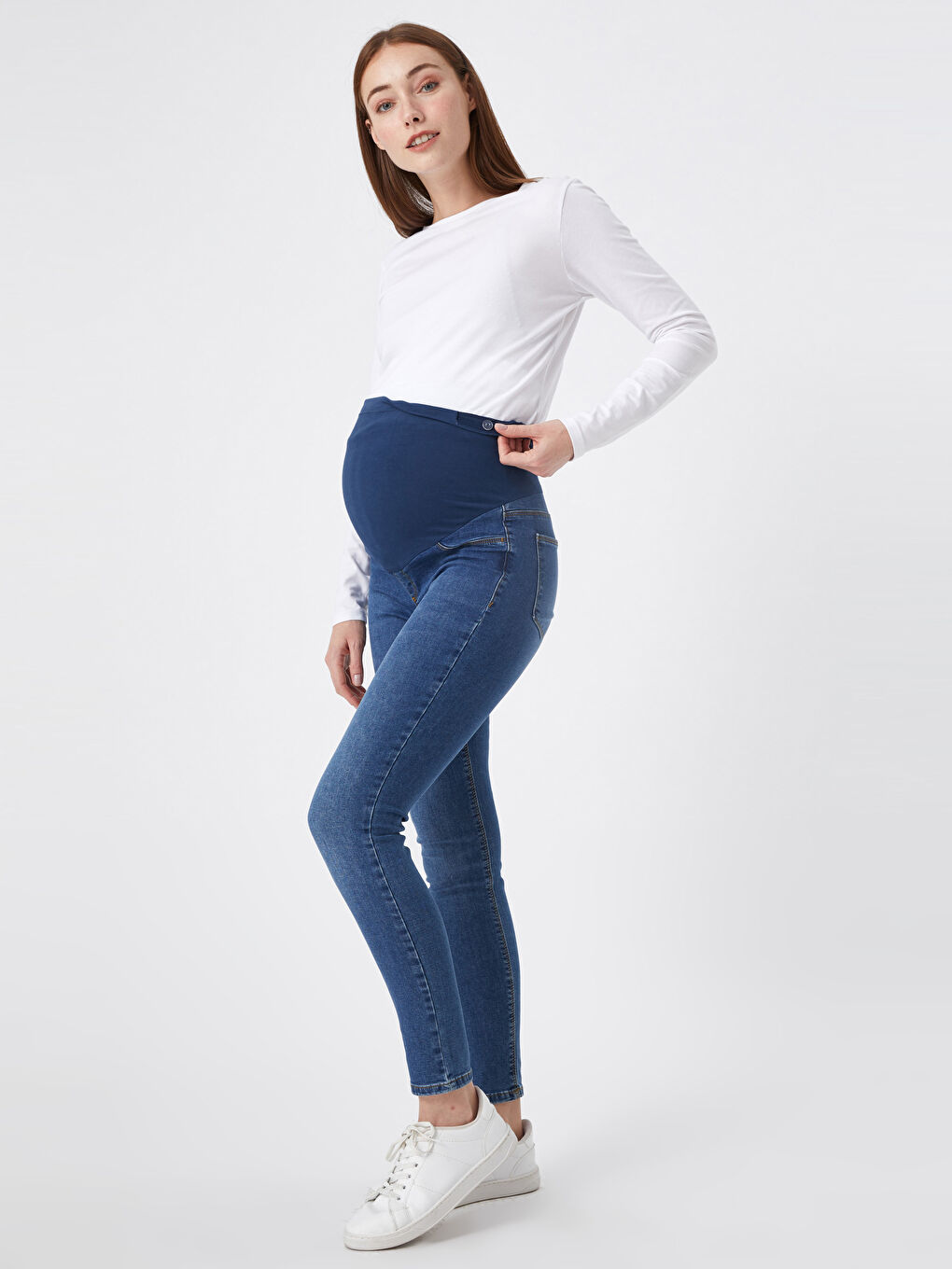 LCWAIKIKI Maternity Indigo Hamile Mercury Skinny Jean Pantolon - 5