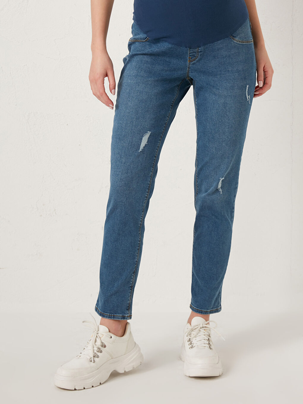 İndigo Mercury Skinny Fit Hamile Jean Pantolon-7