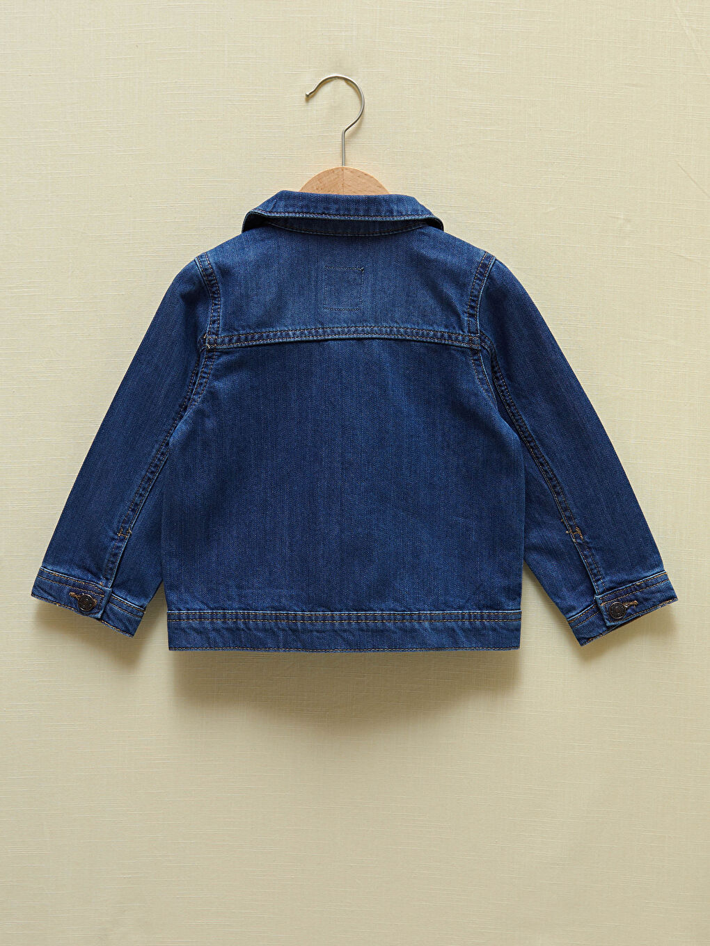 جاكيت جينز للأولاد الرضع بياقة قميص-1
