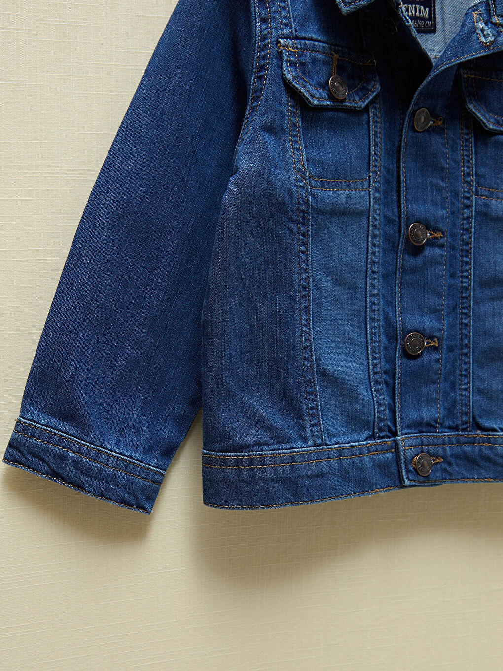 جاكيت جينز للأولاد الرضع بياقة قميص-3