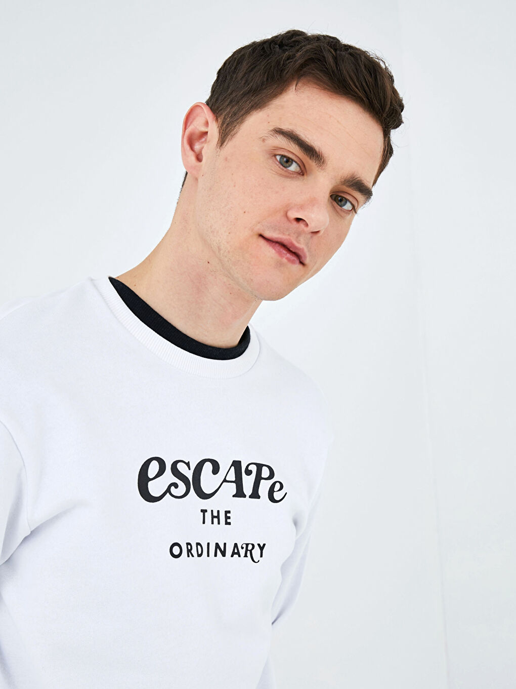 XSIDE Crew Neck Long Sleeve Printed Men's Sweatshirt -S1BQ35Z8-K7U