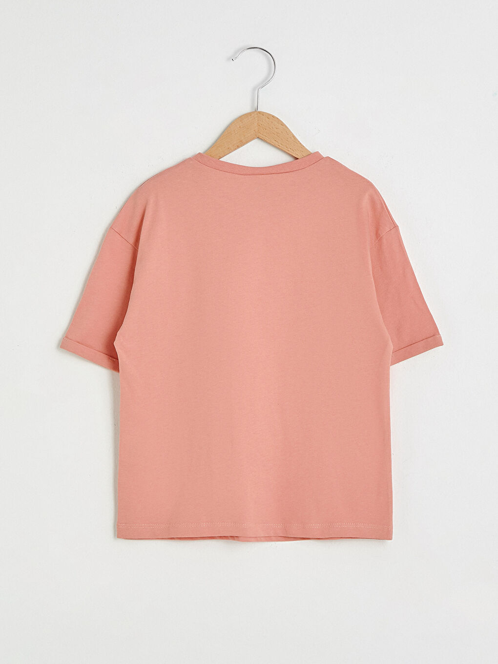 Mercan Bisiklet Yaka Basic Kısa Kollu Kız Çocuk Tişört-1