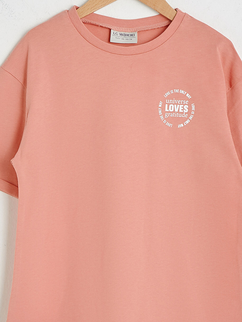 Mercan Bisiklet Yaka Basic Kısa Kollu Kız Çocuk Tişört-2