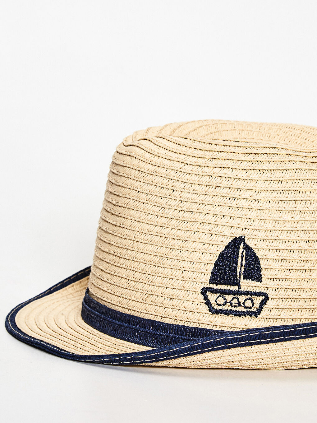 Baby Boy Straw Fedora Hat-2