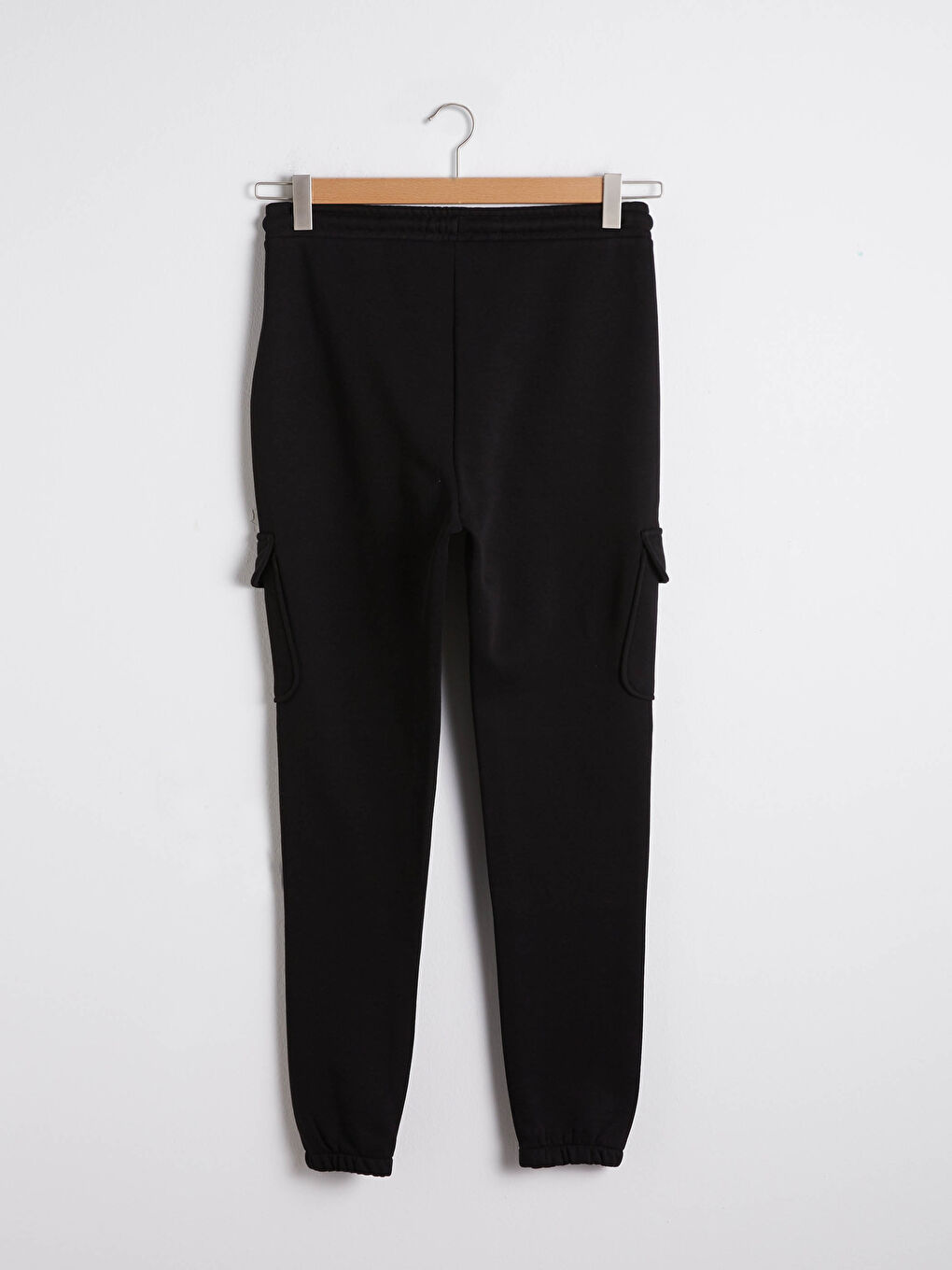 Siyah Standart Kalıp Kargo Eşofman Altı-7