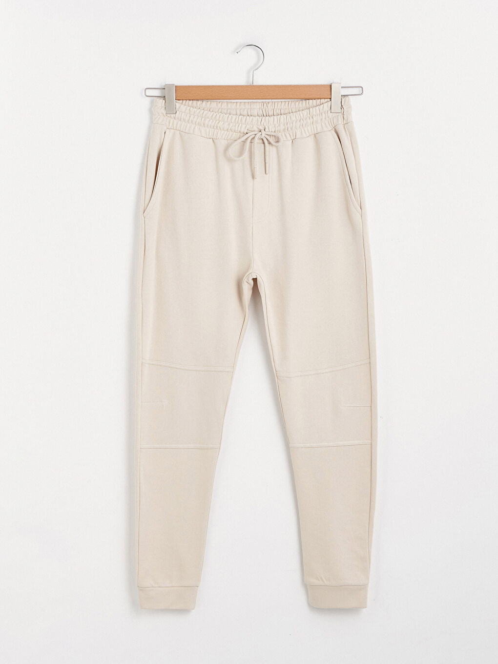 Bej Slim Fit Erkek Eşofman Altı-5