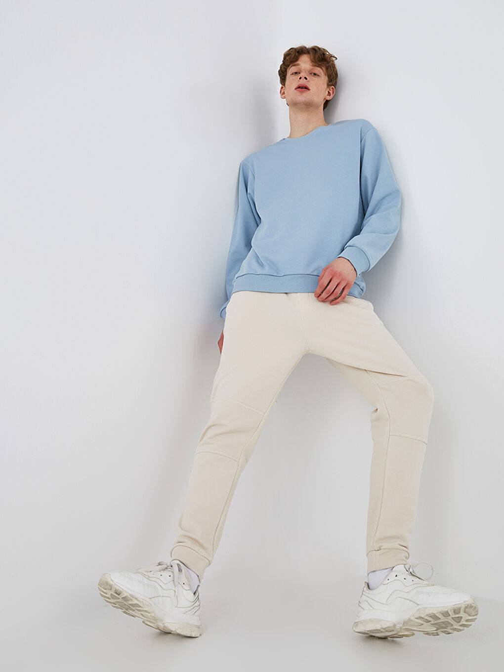 Bej Slim Fit Erkek Eşofman Altı-3