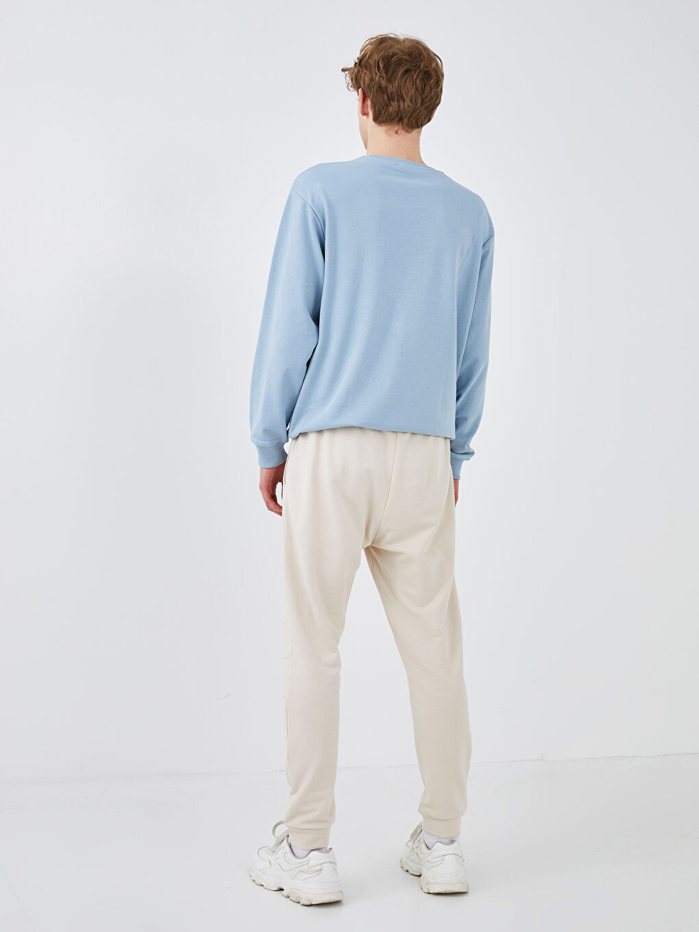 Bej Slim Fit Erkek Eşofman Altı-4