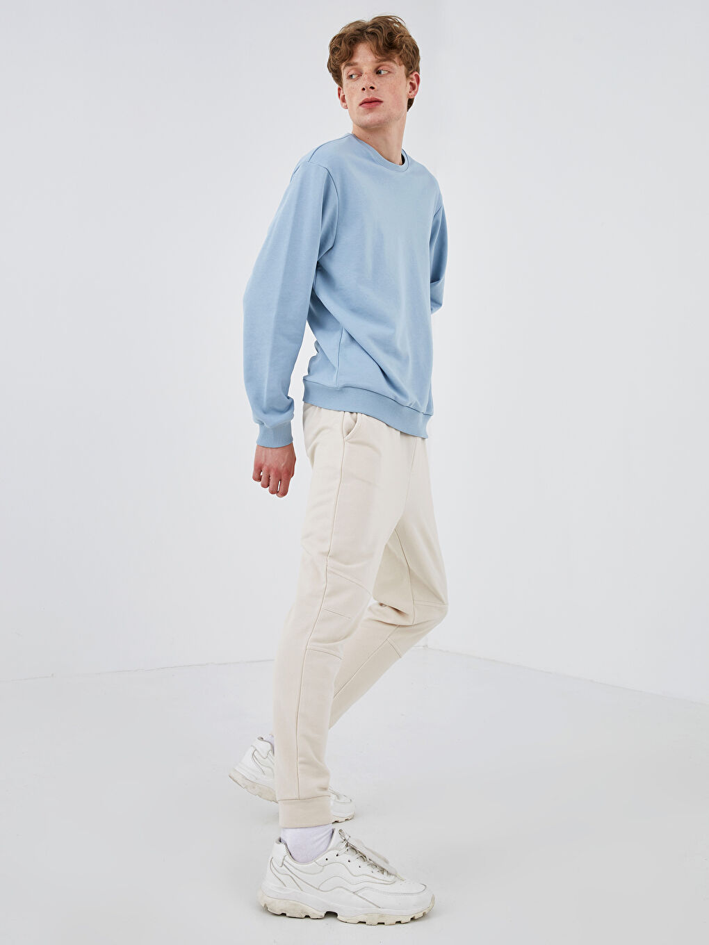 Bej Slim Fit Erkek Eşofman Altı-2