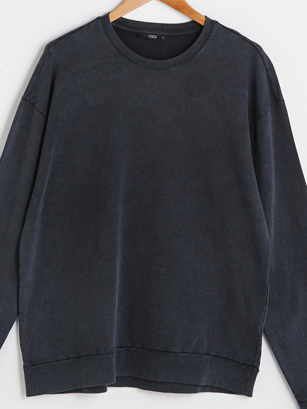 Oversize Crew Neck Long Sleeve Men's Sweatshirt-7