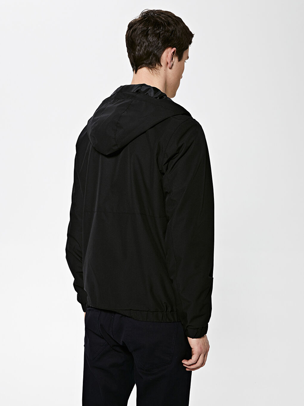 Slim Fit Straight Collar Hooded Thin Men's Raincoat-9