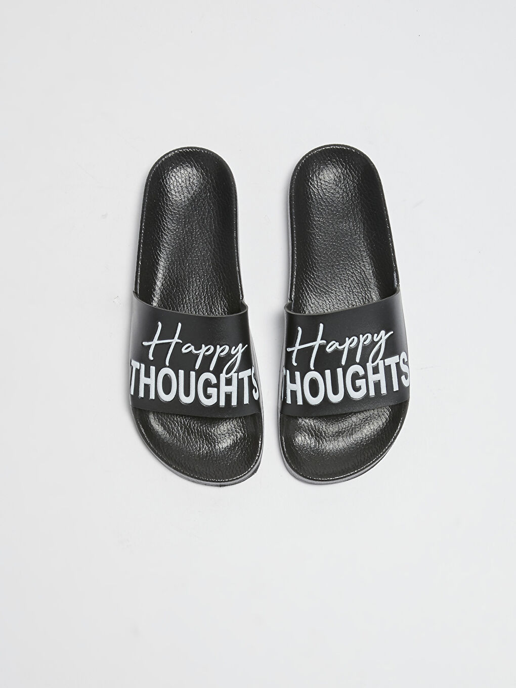 Тапочки с одним ремешком и принтом-слоганом для женщин-2
