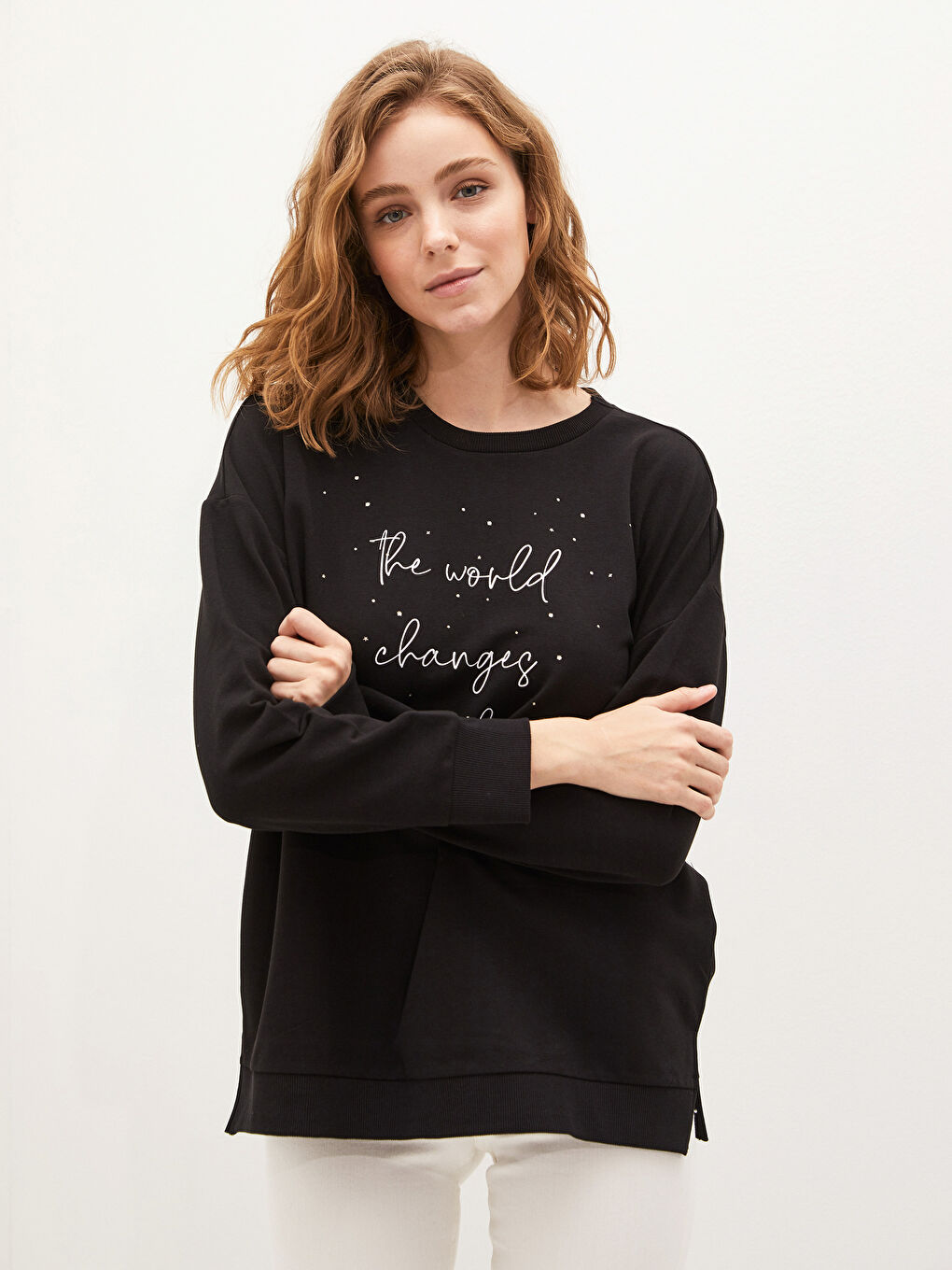 Hanorac imprimat cu slogan