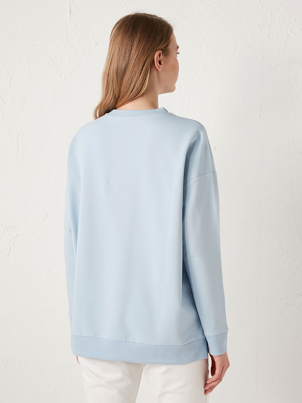 Sweat-shirt à slogan imprimé col rond-4