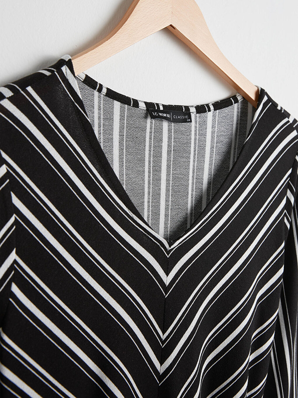 Siyah Çizgili Uzun Viskon Kadın Elbise-8