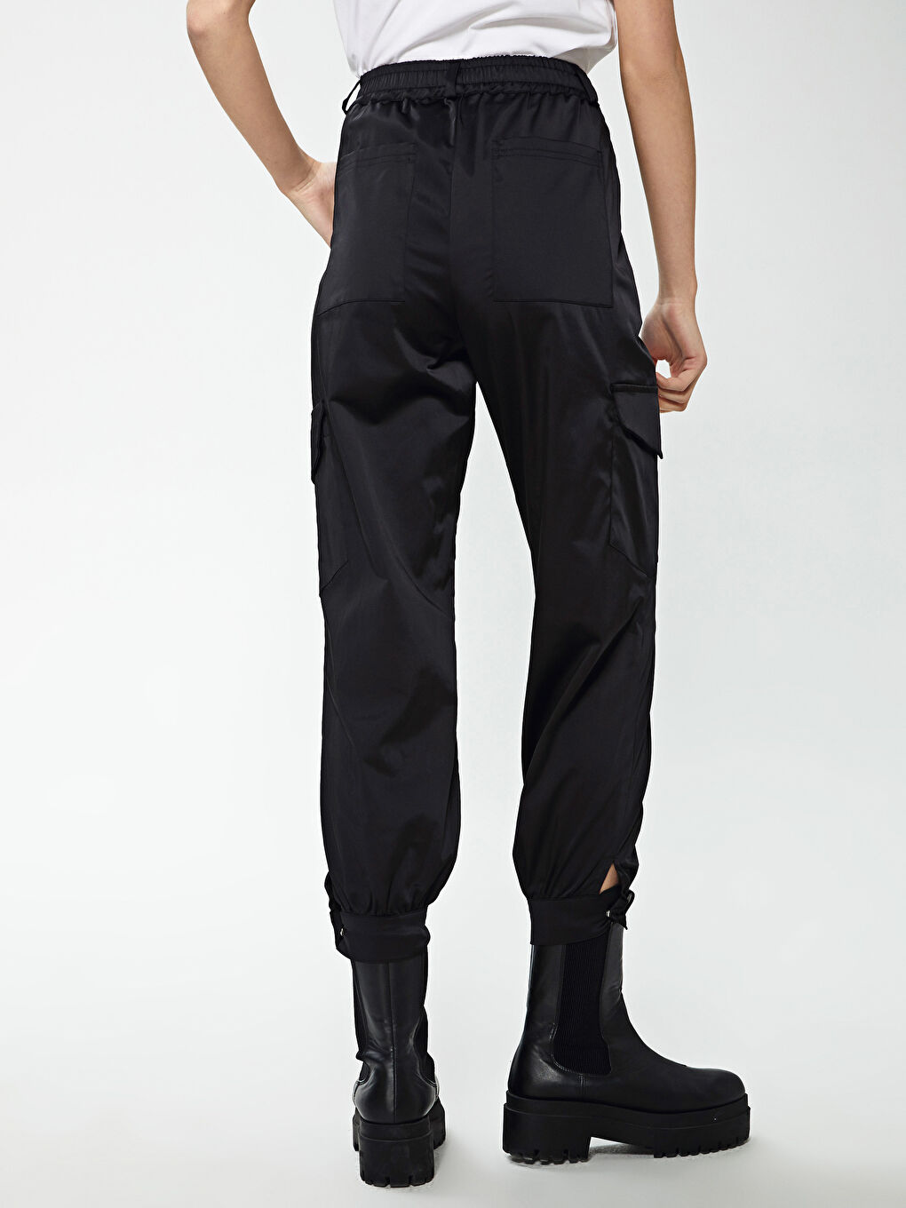 LCW Vision Women's Satin Jogger Trousers With Pocket Detail -S1BT48Z8-E0N