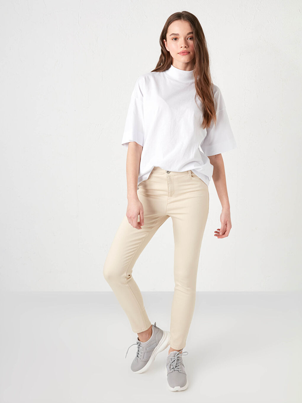 Slim Fit Slim Fit Gabardine Trousers-1