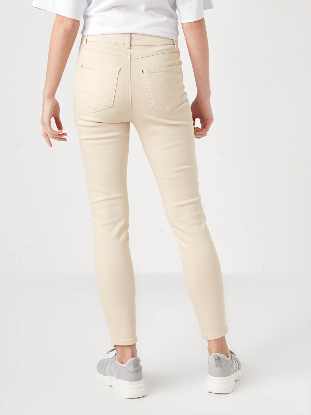 Slim Fit Slim Fit Gabardine Trousers-3