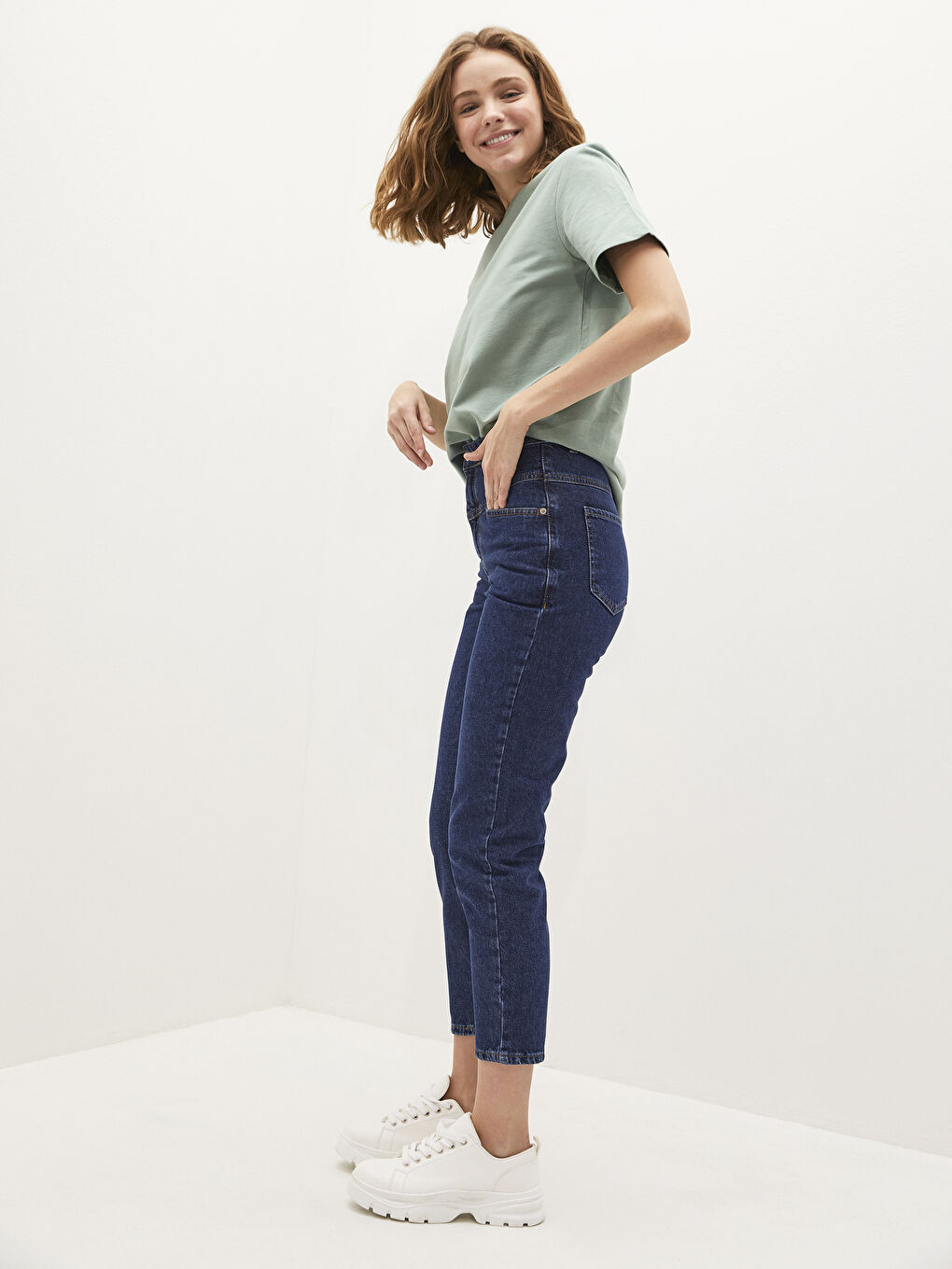 LCW Jeans Ψηλόμεσο Μομ Φιτ Τζιν Rodeo -S1BT78Z8-309