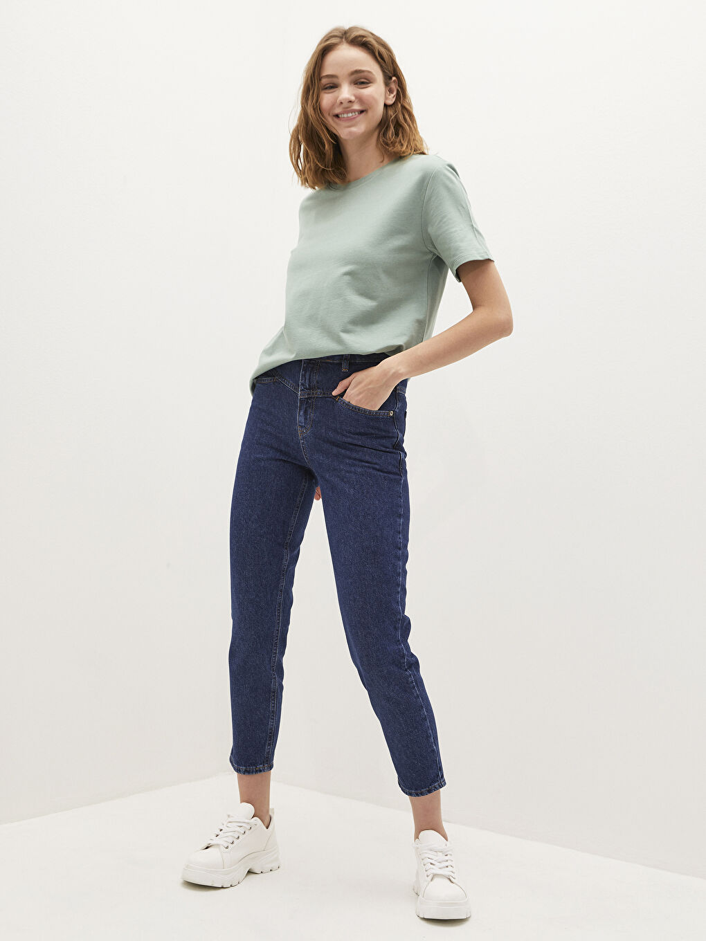 LCW Jeans Ψηλόμεσο Μομ Φιτ Τζιν Rodeo -S1BT78Z8-309