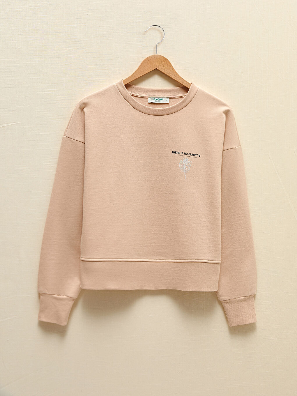 Sweat-shirt à manches longues imprimé avec slogan et col rond pour Femmes-5