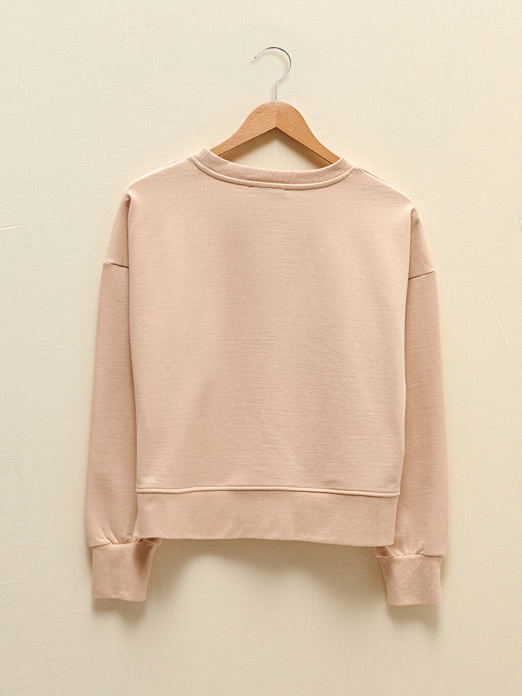 Sweat-shirt à manches longues imprimé avec slogan et col rond pour Femmes-6