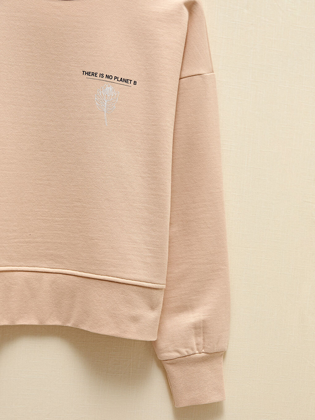 Sweat-shirt à manches longues imprimé avec slogan et col rond pour Femmes-8