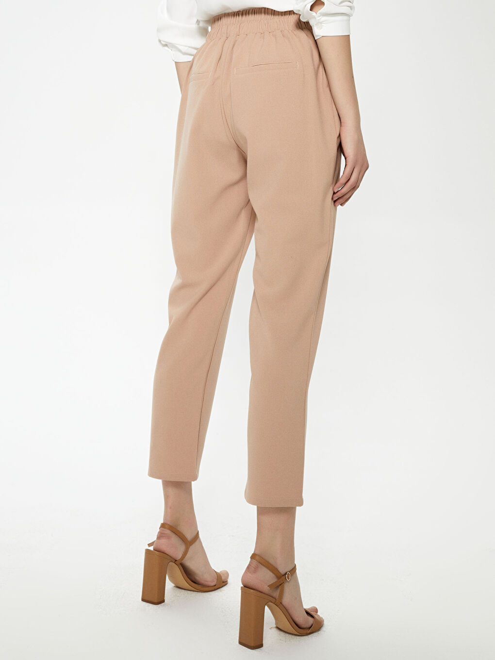 Elastic Waist Ankle Length Trousers-4