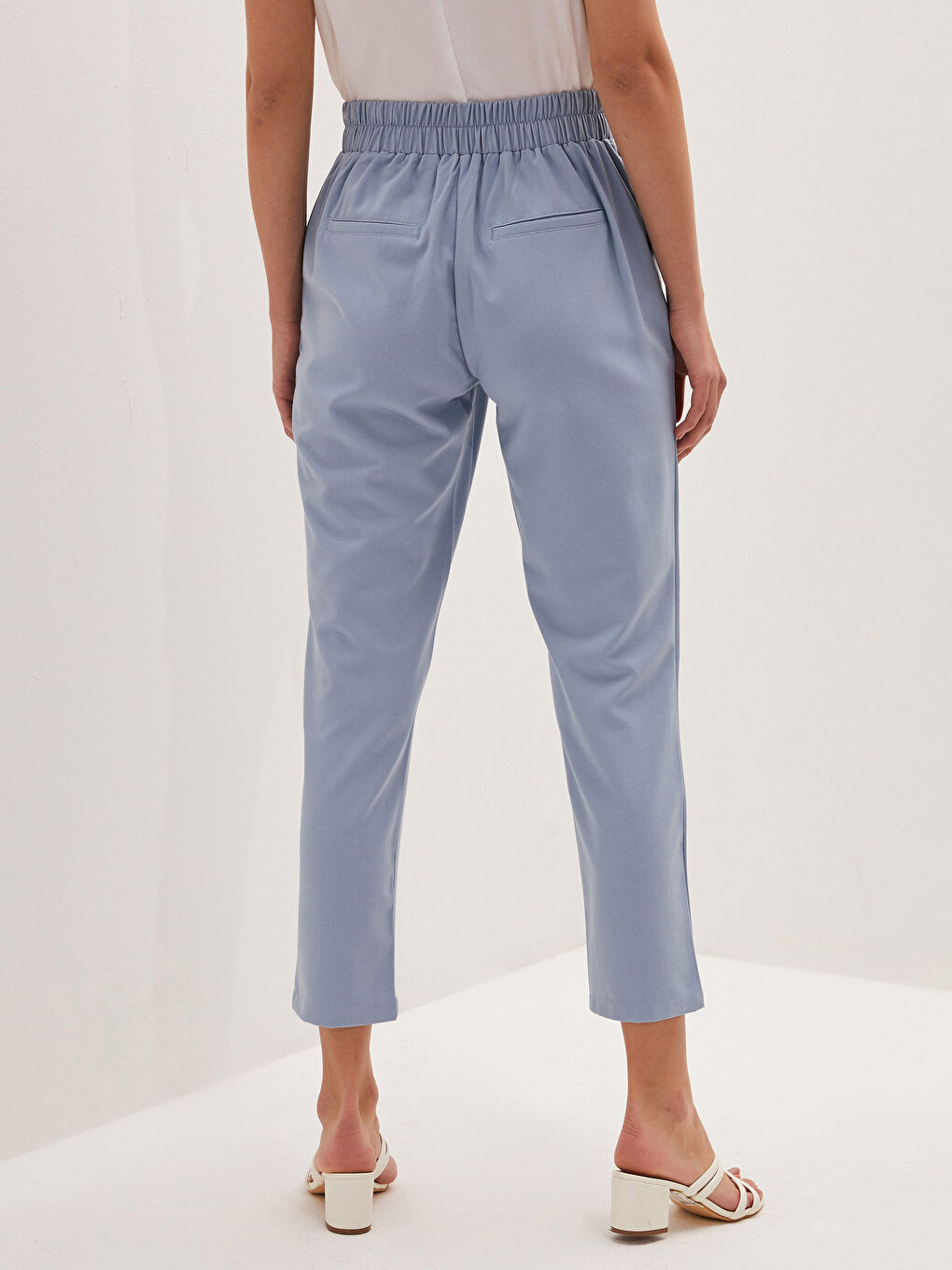 Elastic Waist Ankle Length Trousers-2