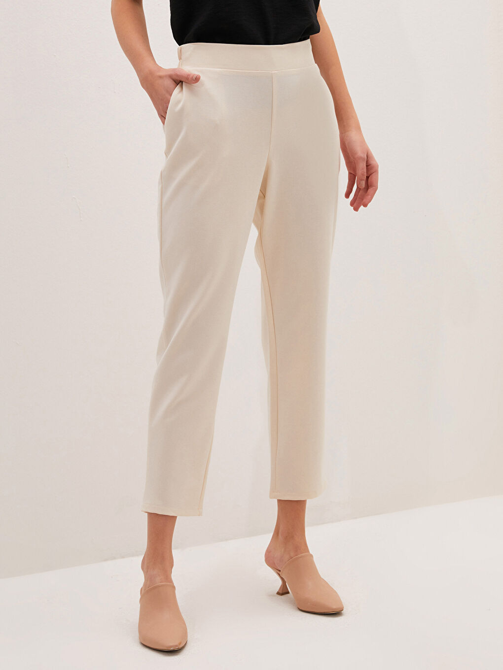 LC Waikiki Elastic Waist Ankle Length Trousers -S1BT87Z8-P47
