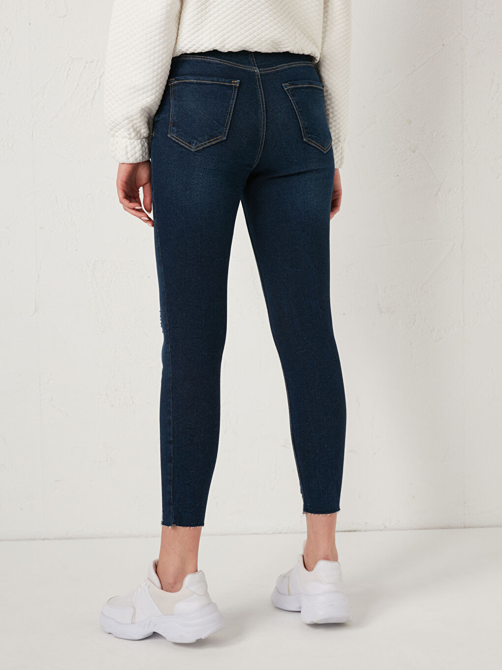 İndigo Yüksek Bel Jüpiter Süper Skinny Fit Kadın Jean Pantolon-4