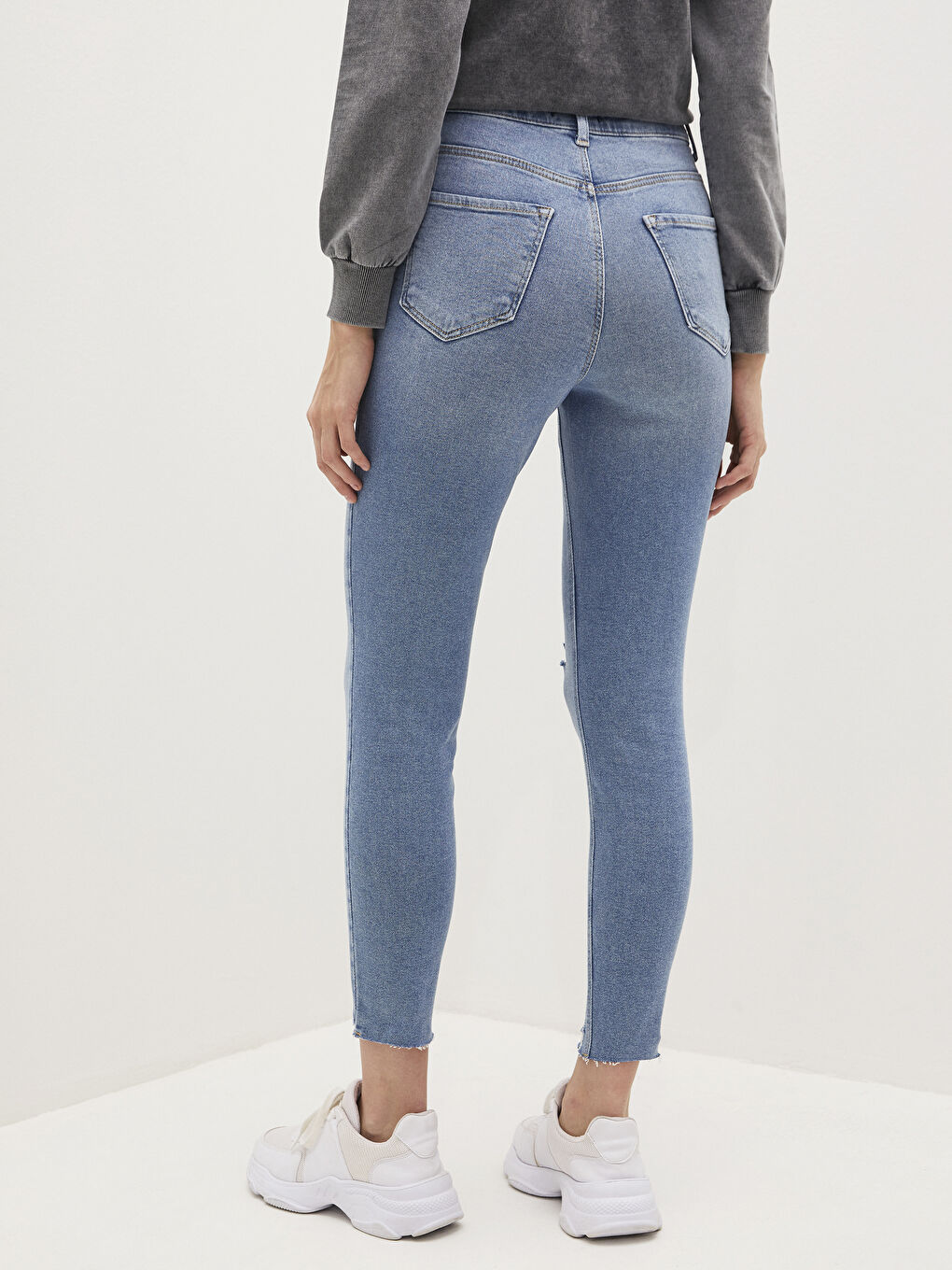 İndigo Yüksek Bel Jüpiter Süper Skinny Fit Kadın Jean Pantolon-3