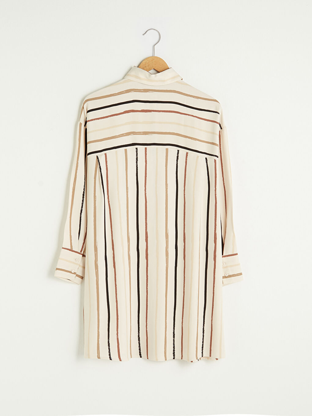 Striped Long Sleeve Oversize Belmando Women's Shirt Tunic-6