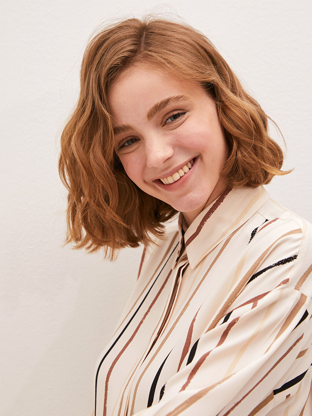 Striped Long Sleeve Oversize Belmando Women's Shirt Tunic-1