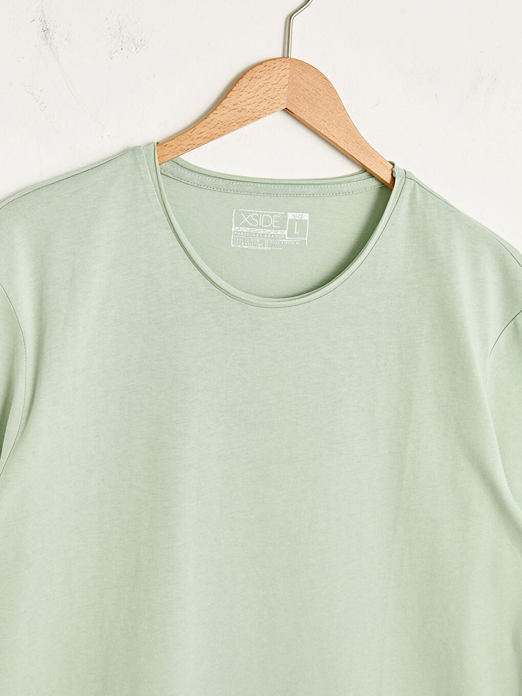 Yeşil Bisiklet Yaka Kısa Kollu Basic Penye Erkek Tişört-8