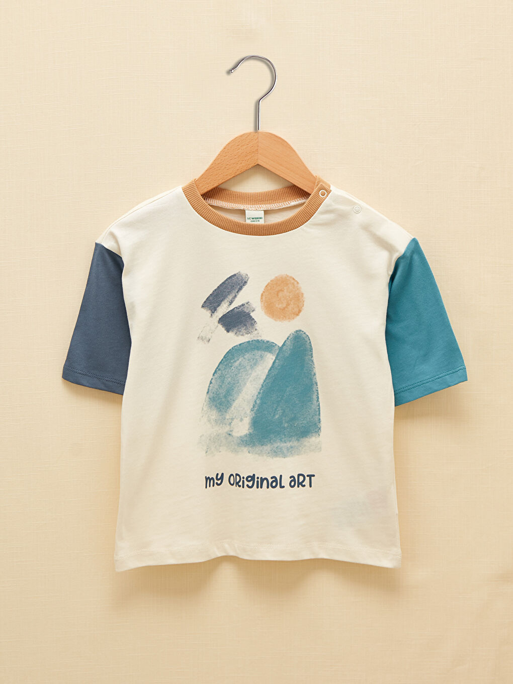 Crew Neck Short Sleeve Printed Baby Boys' T-Shirt and Shorts 2 Pack Set-1