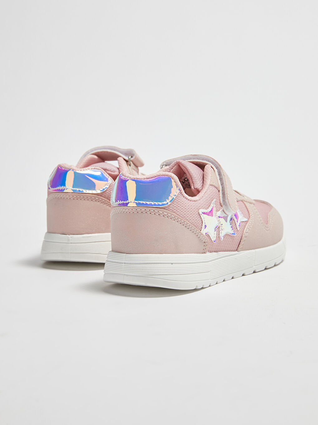 Pembe File Detaylı Cırt Cırtlı Kız Çocuk Spor Ayakkabı-3