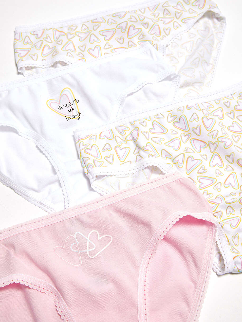 Culottes Fille En Coton Imprimé Lot De 4 Pièces-2