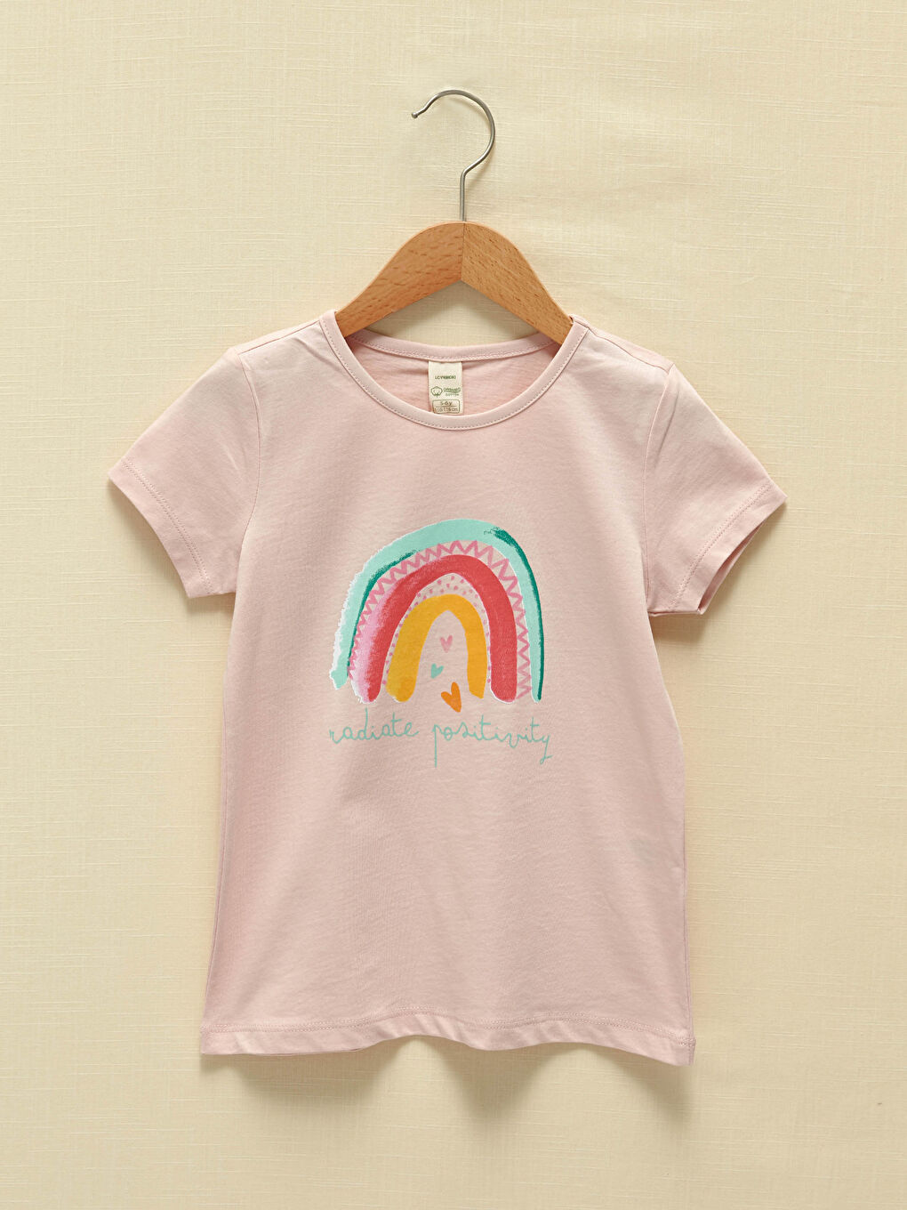 Crew Neck Printed Short Sleeve Girls' Pyjama Set-1