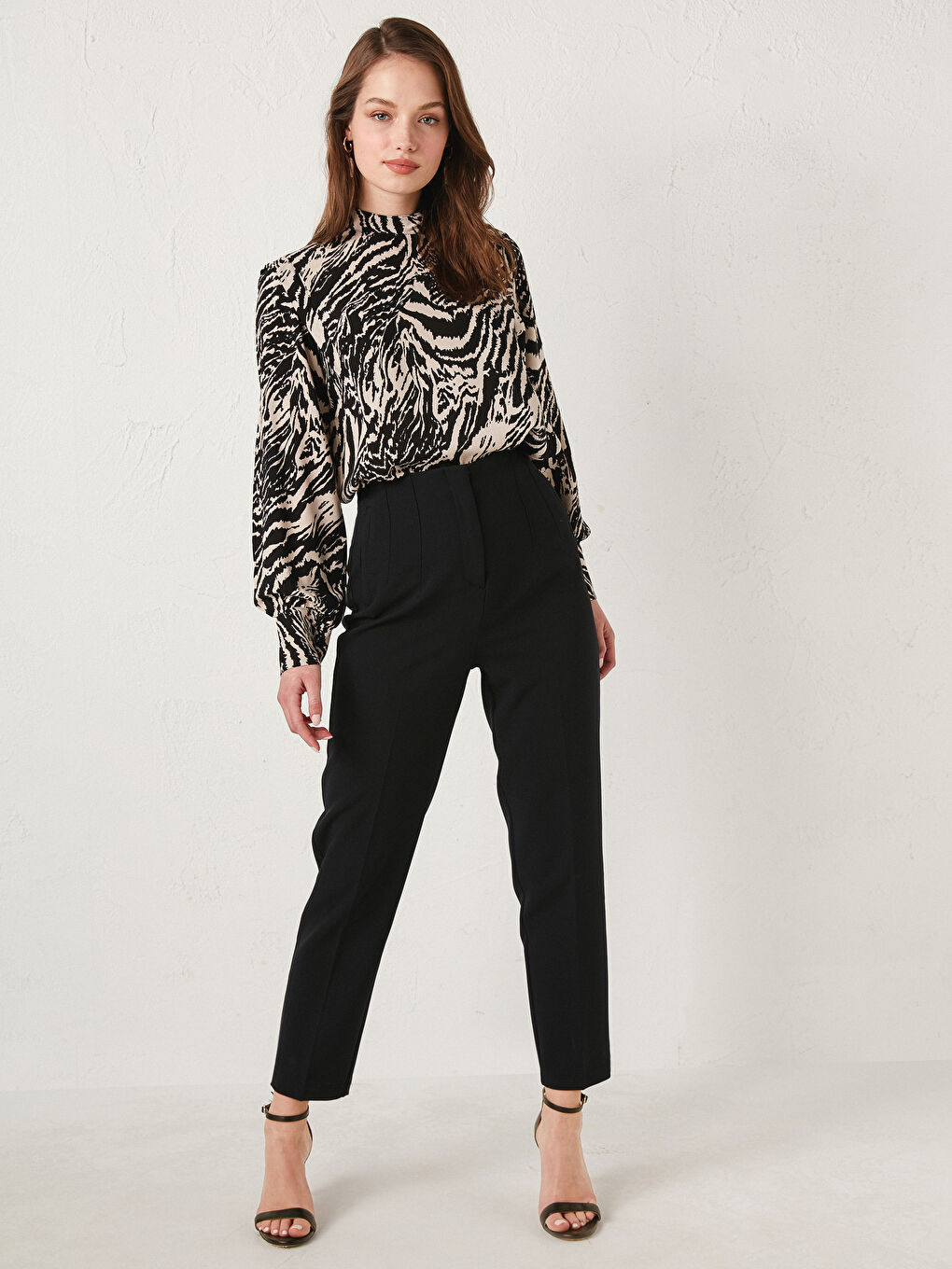 Patterned Viscose Women Blouse-3