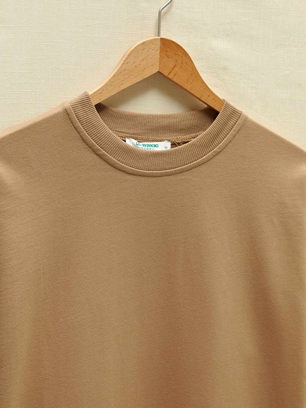 Sarı Bisiklet Yaka Düz Uzun Kollu Kadın Sweatshirt Tunik-7