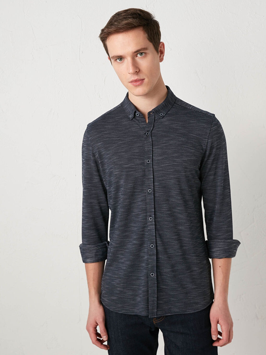 LCW Vision Slim Fit Long Sleeve Men's Shirt -S1CA67Z8-MTY