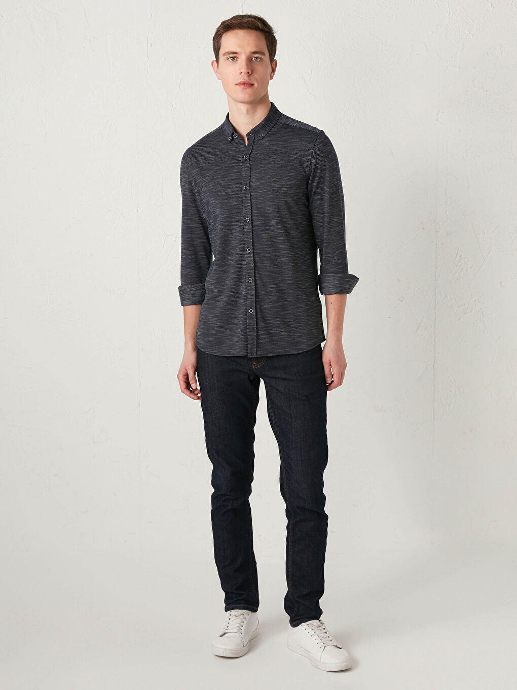 LCW Vision Slim Fit Long Sleeve Men's Shirt -S1CA67Z8-MTY