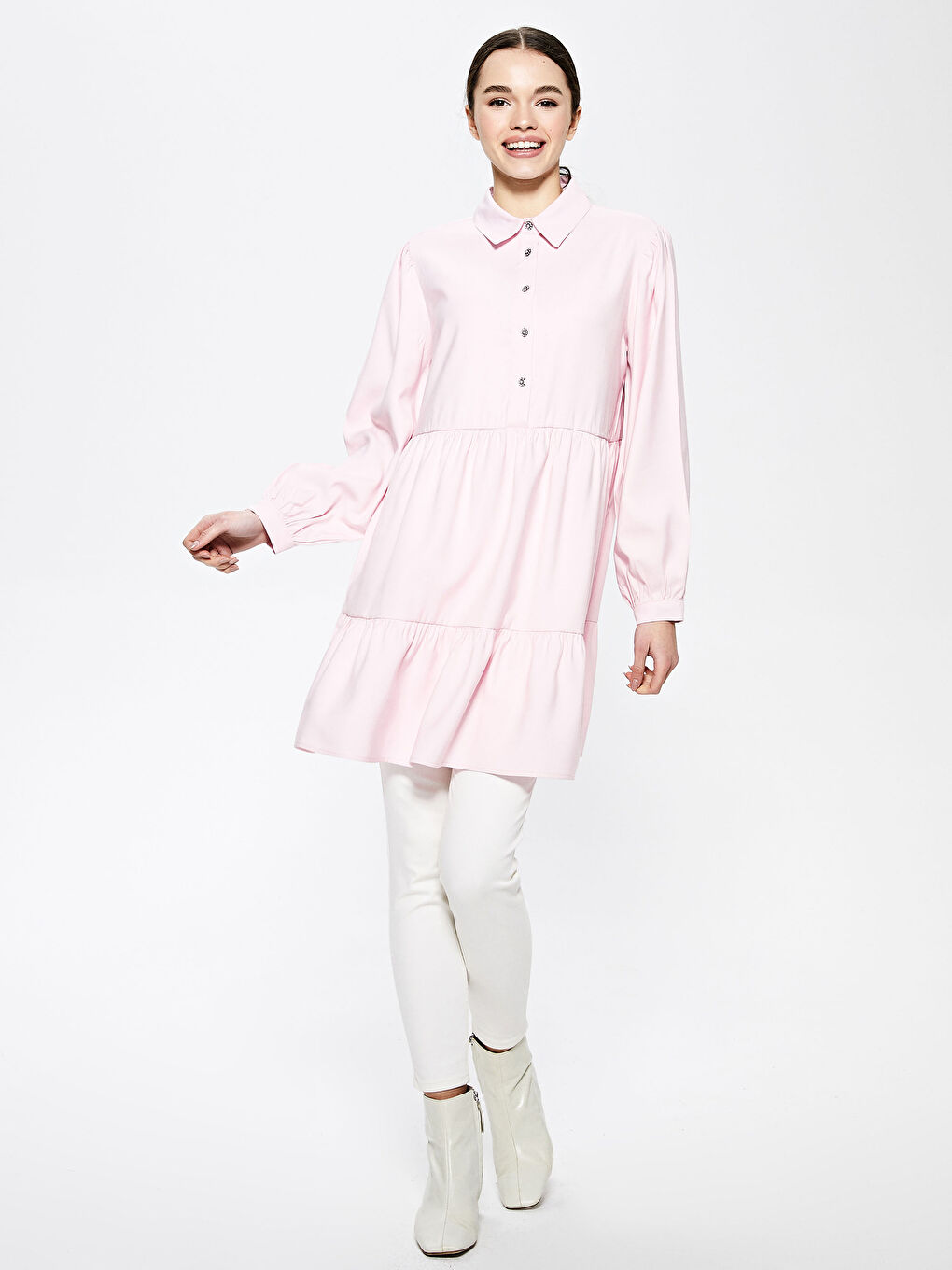 Žena RUŽIČASTA Tunika-3