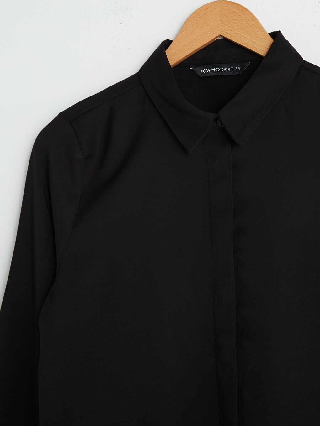 Plain Long Sleeve Women's Shirt Tunic-8