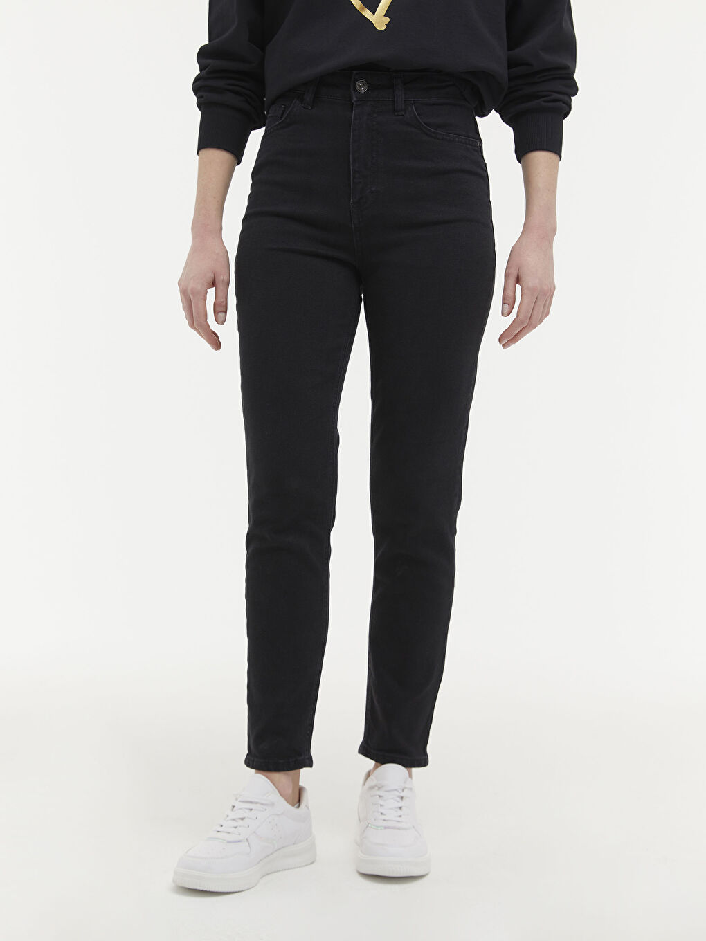 High Waist Slim Fit Women's Jeans-3